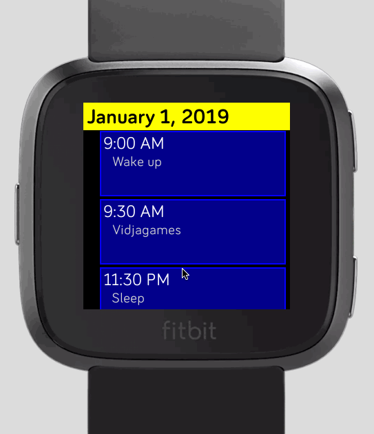 FitBit Timeline App
